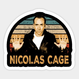 The Cage Effect Unveiling The Charisma Of Nicolas On Camera Sticker